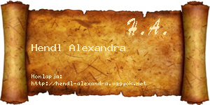 Hendl Alexandra névjegykártya